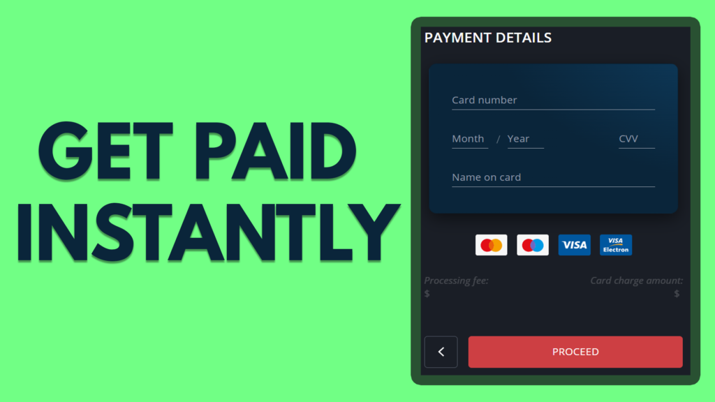 how to accept payment by credit cards with a link