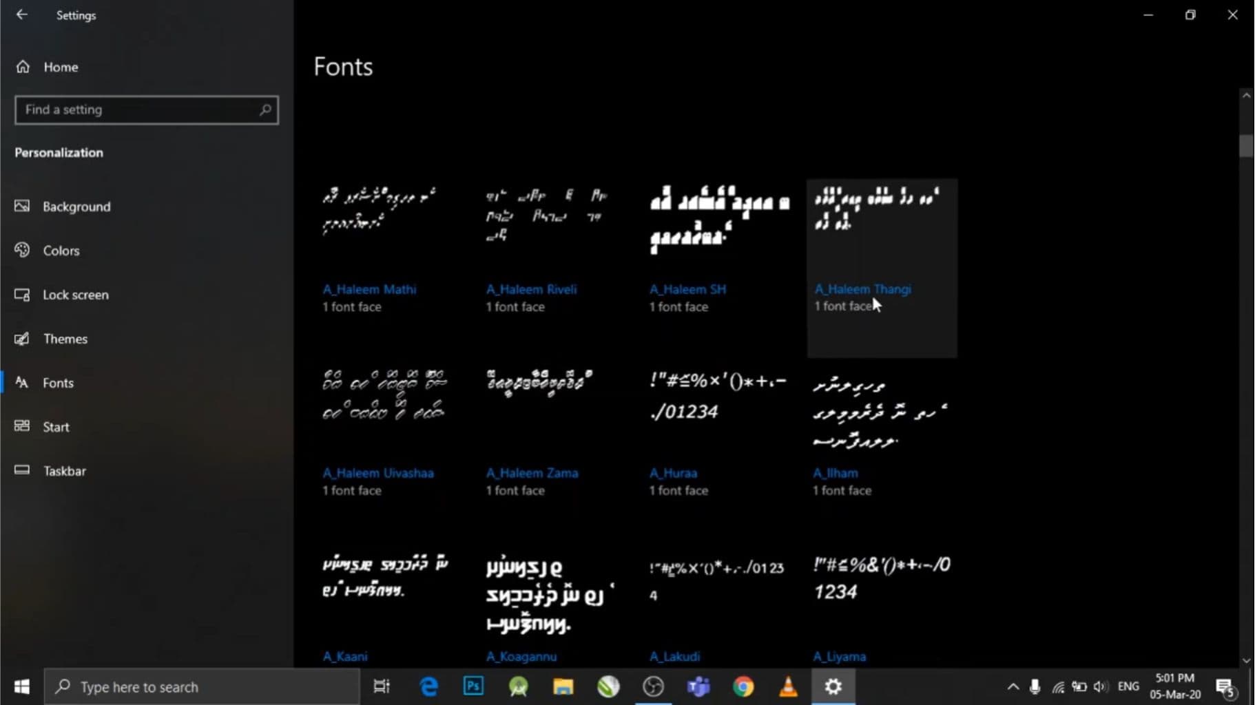 STEPS: Uninstall a font in windows 10