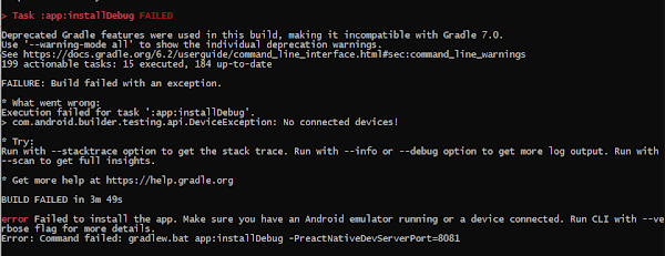 Solved: Execution failed for task ':app:installDebug' | task app installdebug failed