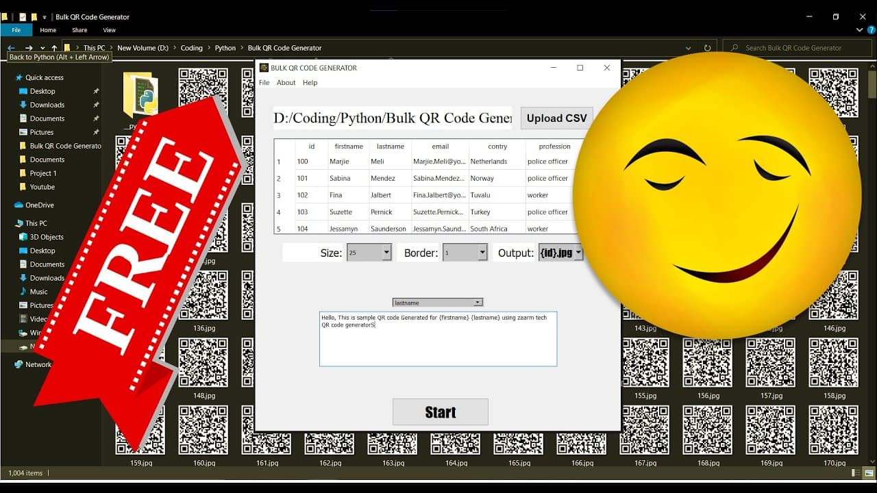 Bulk QR code generator - GET IT NOW for 100% FREE