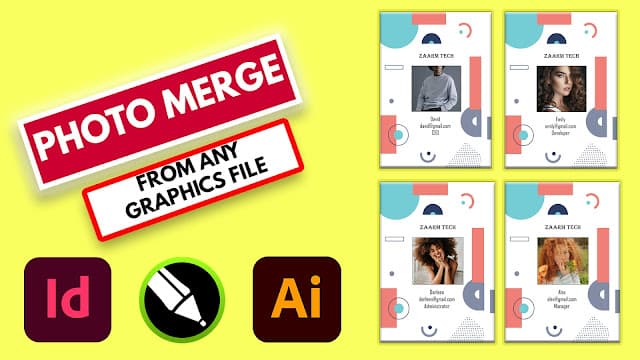 How to do print merge with photo CorelDraw | 100% FREE