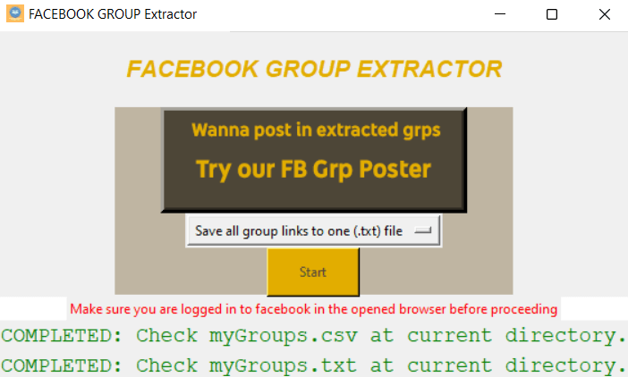 Facebook Group Extractor