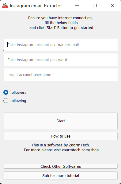 Instagram Email Scraper