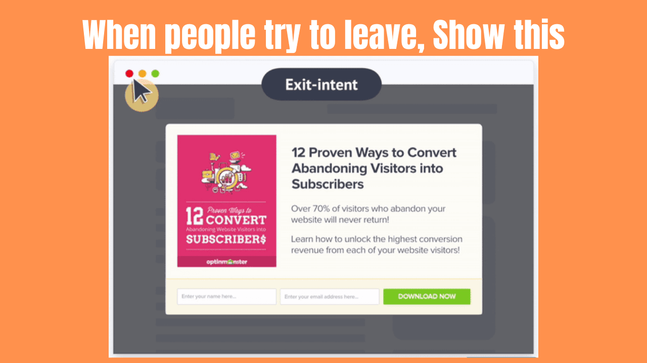 How to show popups when visitors try to leave your website?