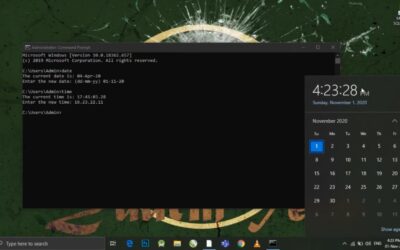 Change date & time using cmd