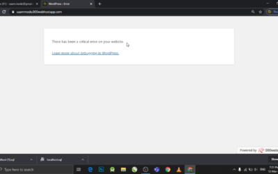 SOLVED: Your website is having critical error – WordPress