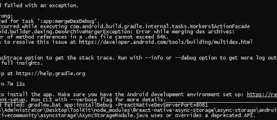 Execution failed for task ‘:app:mergeDexDebug’ | execution failed for task app mergedexdebug