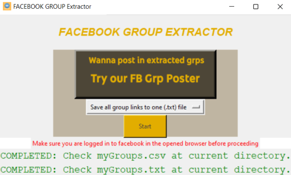 Facebook Group Extractor